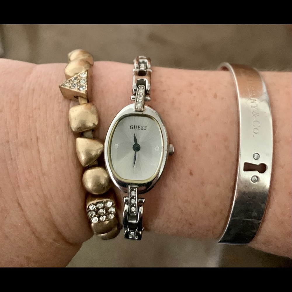 Guess silver watch (xsmall) & goldtone bracelet